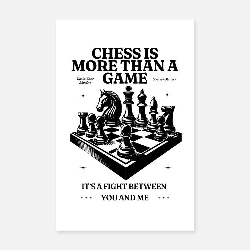 Échecs - plus qu’un jeu - bataille Poster 20 x 30 cm
