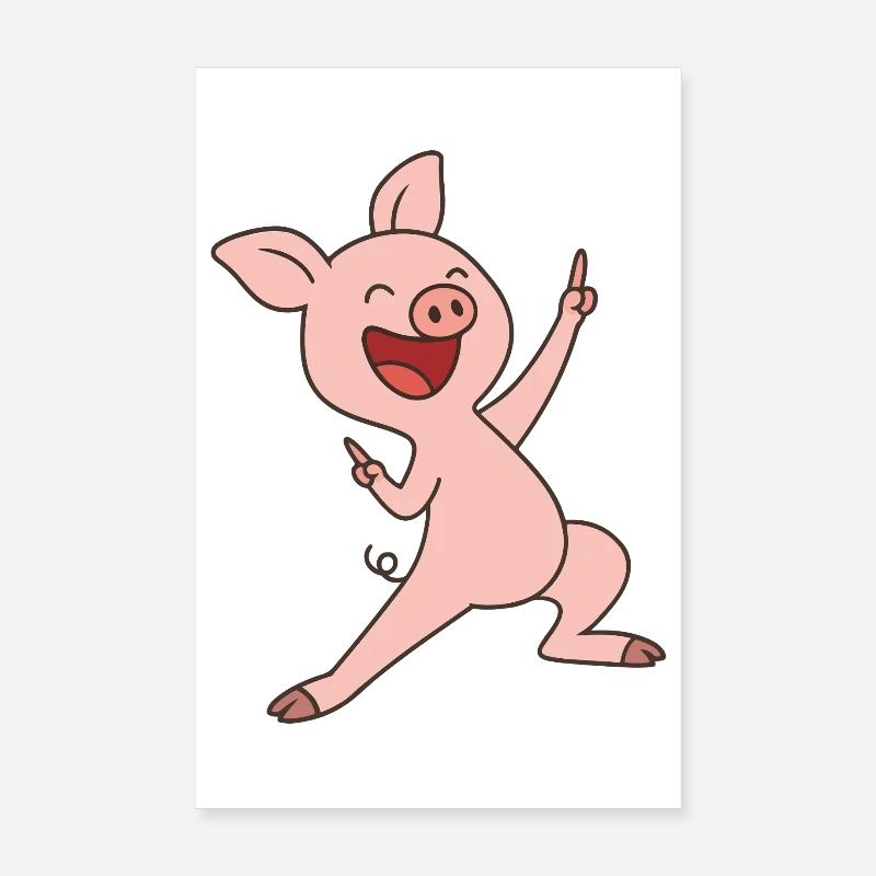Lucky Piglet Deluxe Poster 8" x 12" (20x30 cm)