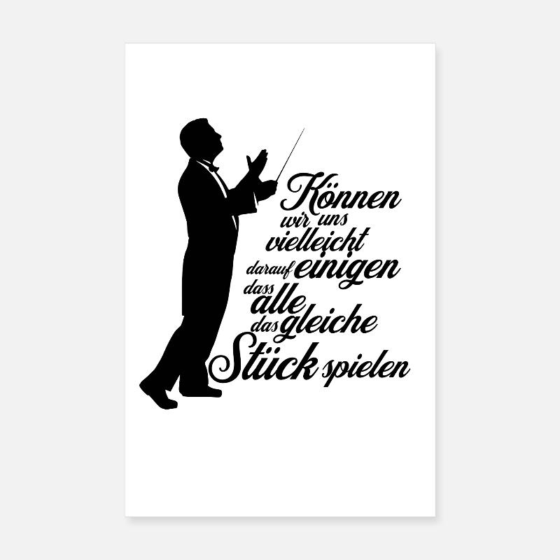 Dirigent Chorleiter - Aufs gleiche Stück einigen Poster 20x30 cm