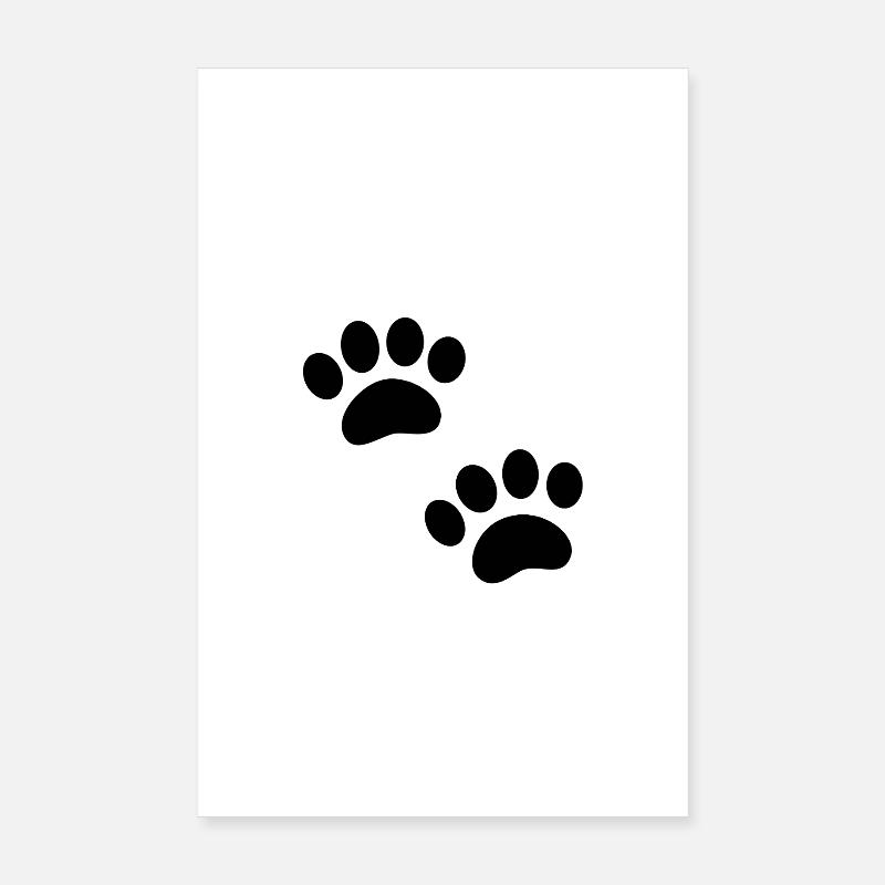 Empreinte de patte Poster 20 x 30 cm