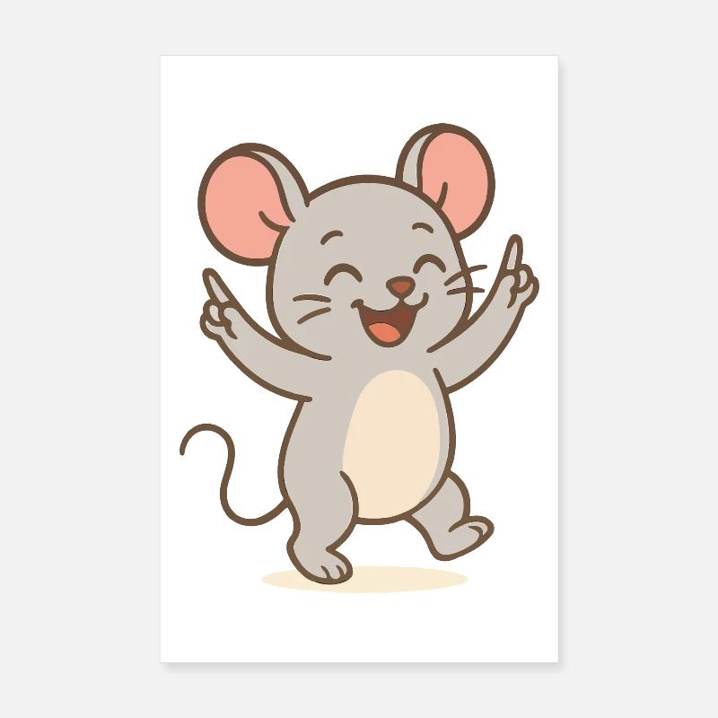 Glücks-Maus Poster 20x30 cm