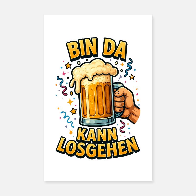 Bier Bierflasche Bierzelt Bierkrug Biergarten Poster 20x30 cm