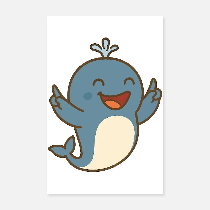 Cheerful water lover Poster 8" x 12" (20x30 cm)