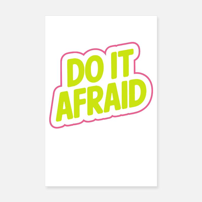 Do It Afraid Mut Weiterentwicklung Motivation Poster 20x30 cm