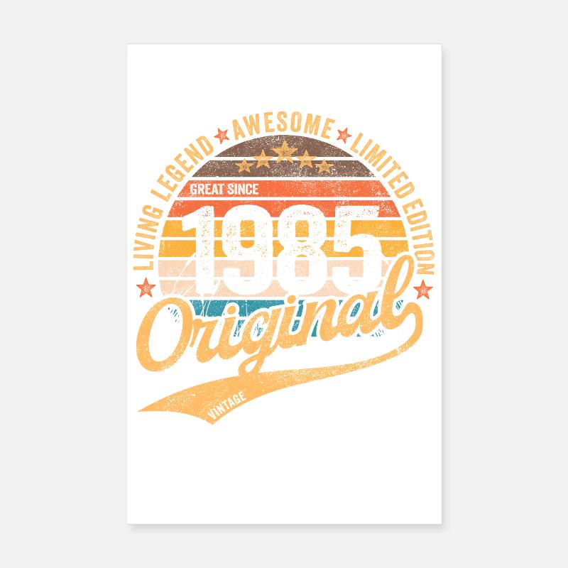 Millésime 1985 40e anniversaire Original 1985 Poster 20 x 30 cm