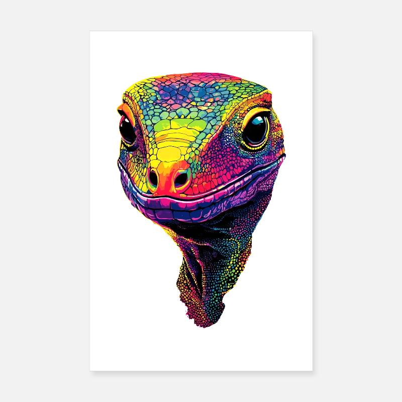 Waran Echse Reptil Komodowaran Bindenwaran Lizard Poster 20x30 cm