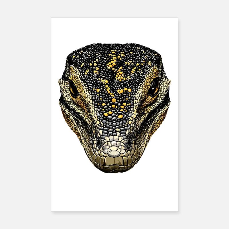 Waran Echse Reptil Komodowaran Bindenwaran Lizard Poster 20x30 cm