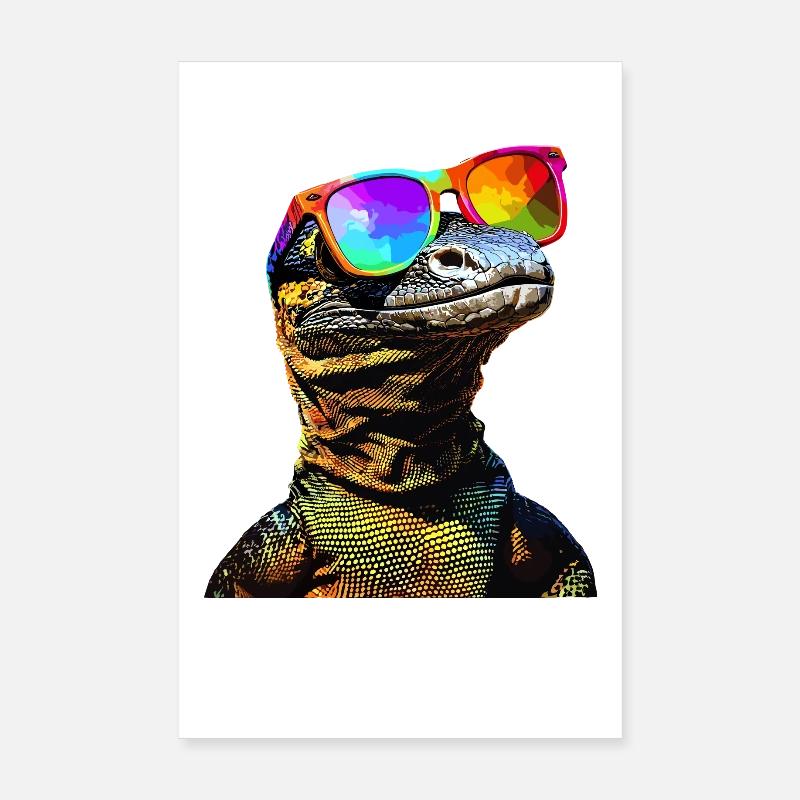 Waran Echse Reptil Komodowaran Bindenwaran Lizard Poster 20x30 cm