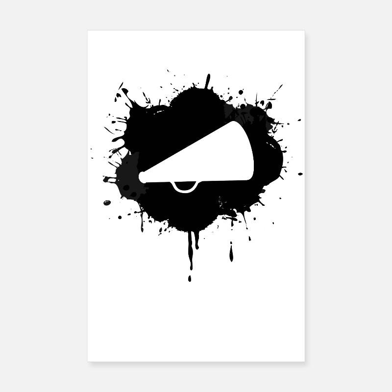 Cheer Megaphone Sketch Poster 8" x 12" (20x30 cm)