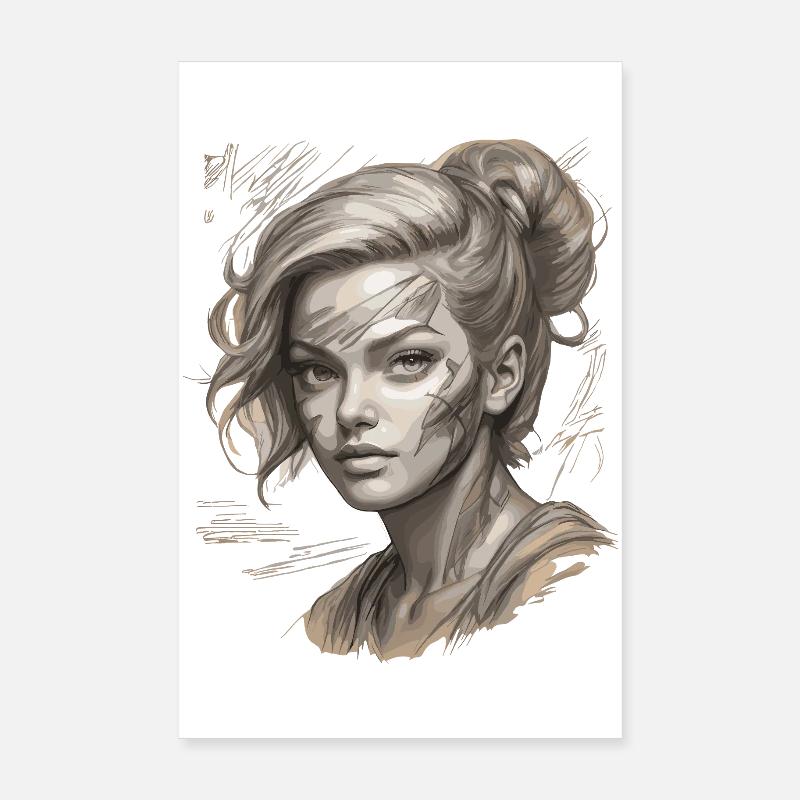 Elegante Illustration mit modernen Akzenten Poster 20x30 cm