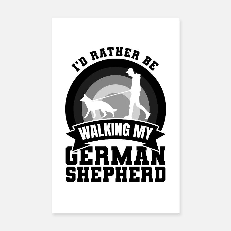Schäferhund Besitzer Spruch Poster 20x30 cm