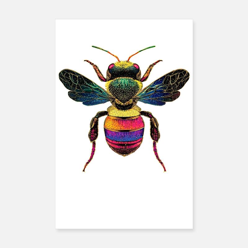 bees beekeeper honey beekeeper bees cute bee Poster 8" x 12" (20x30 cm)