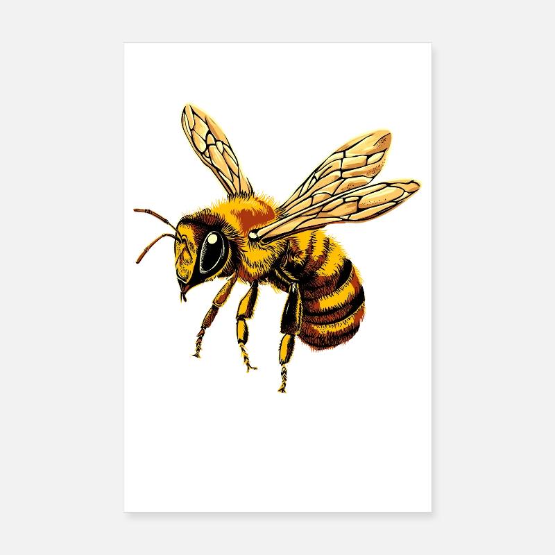 bees beekeeper honey beekeeper bees cute bee Poster 8" x 12" (20x30 cm)