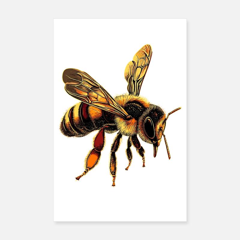 bees beekeeper honey beekeeper bees cute bee Poster 8" x 12" (20x30 cm)