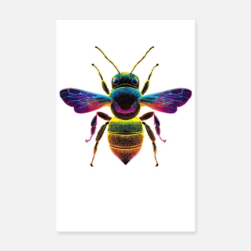 bees beekeeper honey beekeeper bees cute bee Poster 8" x 12" (20x30 cm)