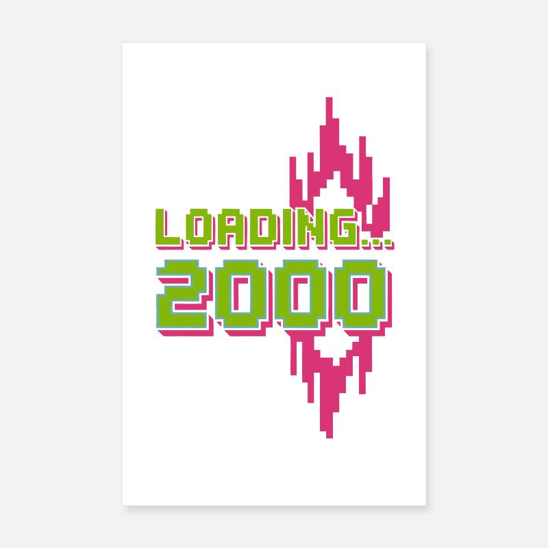 Retro Pixel Loading 2000 Design Poster 20x30 cm