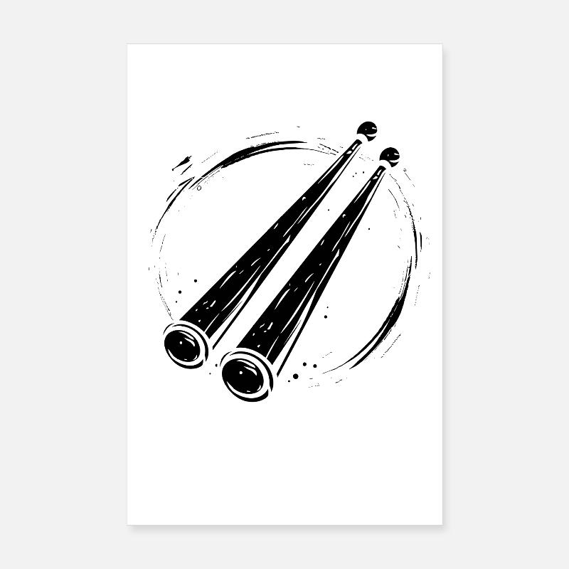 Dessin de baguettes Poster 20 x 30 cm