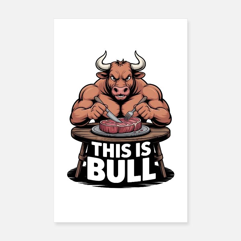 Il s’agit de l’édition Bull Meat - Poster 20 x 30 cm - blanc