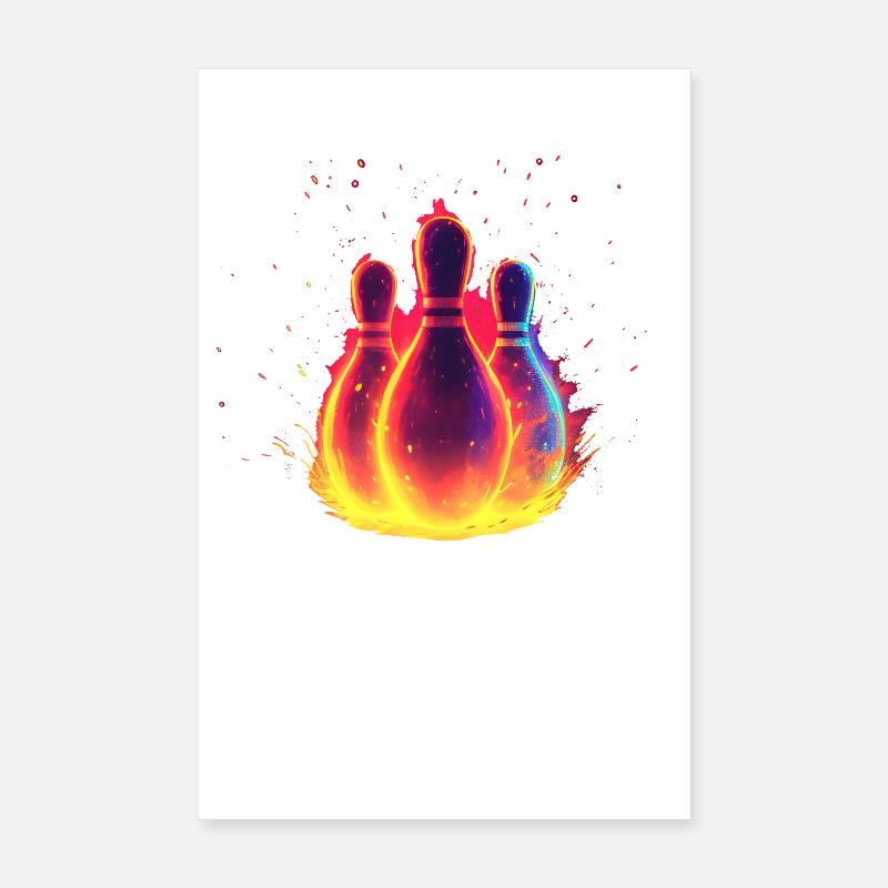 Retro Bowling Poster 20x30 cm