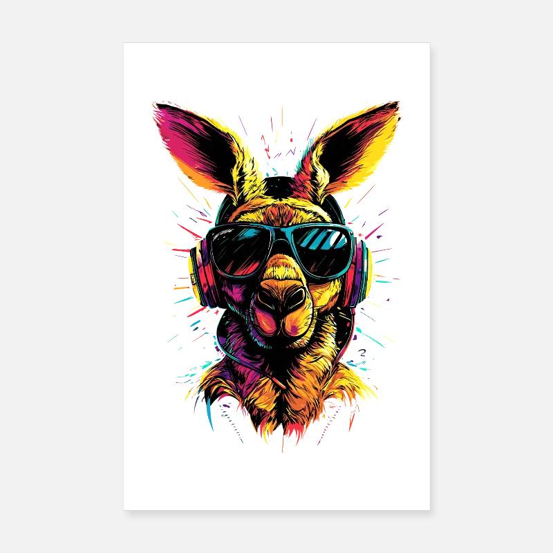 Kangaroo Australia Outback Wild Cute Kangaroos Poster 8" x 12" (20x30 cm)