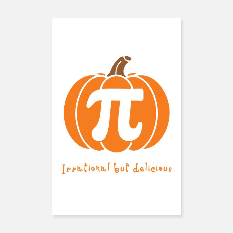 Pumpkin Pi Mysterious Halloween Poster 8" x 12" (20x30 cm)