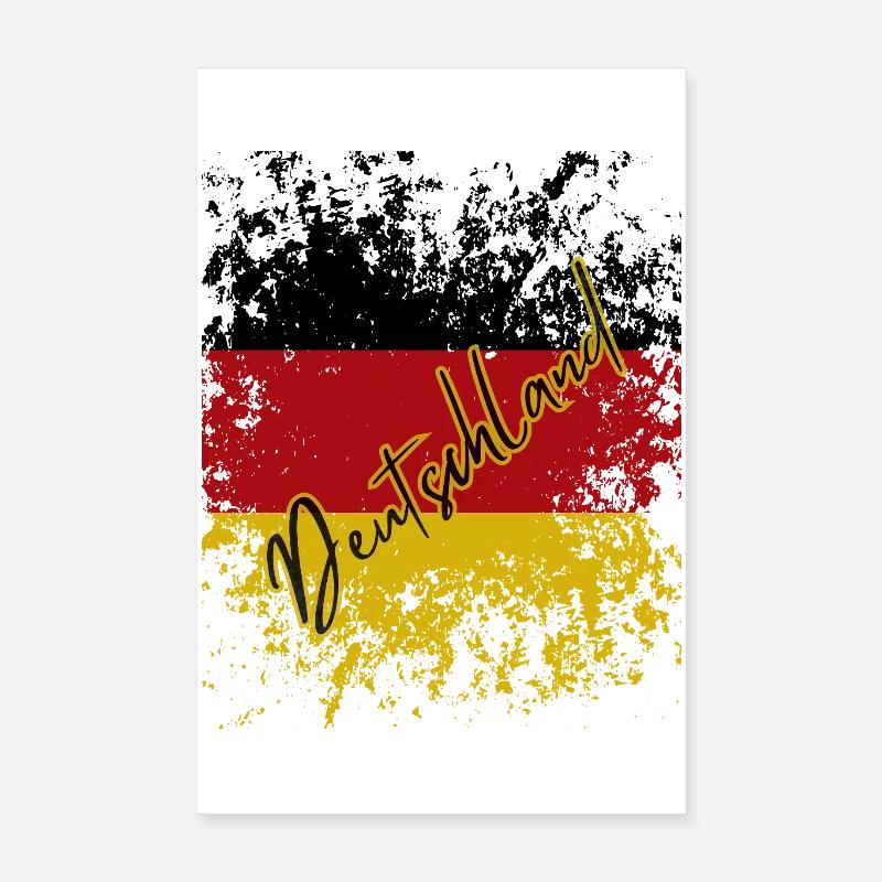 Deutsche Grunge-Flagge, deutscher Stolz Poster 20x30 cm
