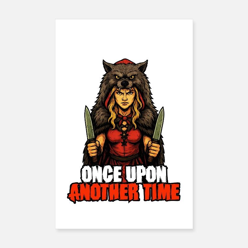Es war einmal – Rotkäppchen – Humor - Poster 20x30 cm - Weiß