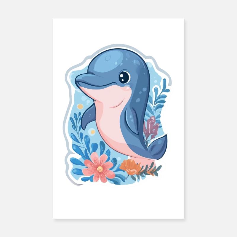 Dauphin Poster 20 x 30 cm