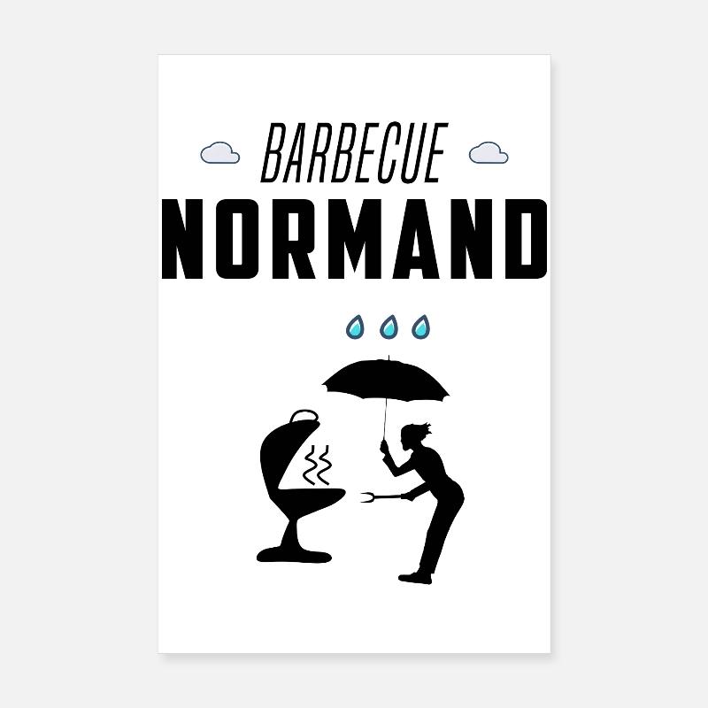 Normandy Barbecue Normandy Gift Idea Poster 8" x 12" (20x30 cm)