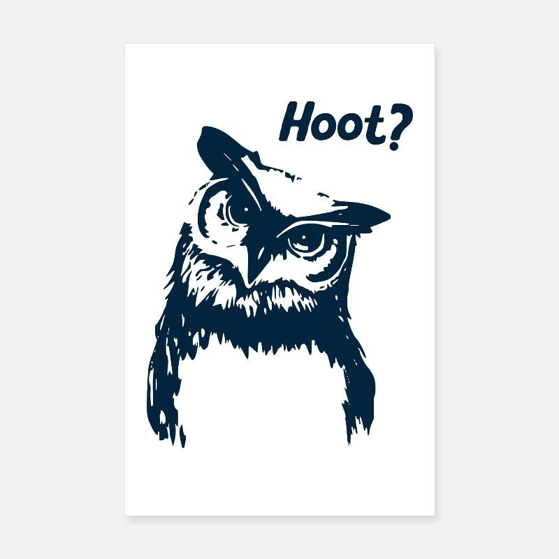 Hoot Owl Poster 8" x 12" (20x30 cm)