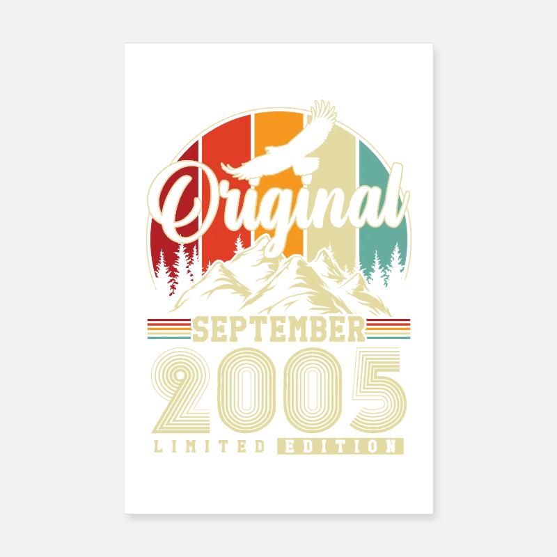 Anniversaire original de septembre 2005 Poster 20 x 30 cm