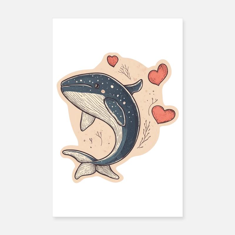 baleine Poster 20 x 30 cm