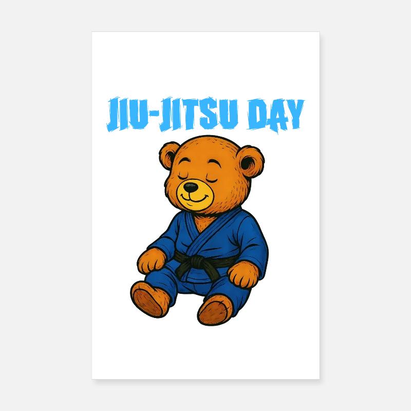 Wake Me Up When it's Jiu-Jitsu Day - BJJ Humor Poster 8" x 12" (20x30 cm)