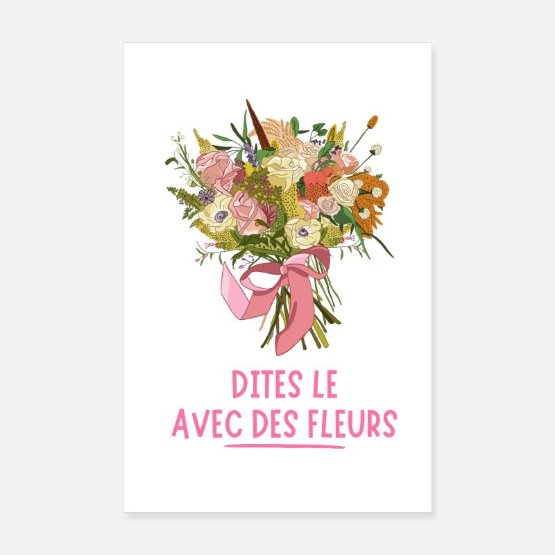 Sag es mit BLUMEN Poster 20x30 cm