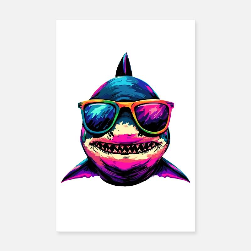 requin requin tigre requin plongeur requins mignons grand requin blanc Poster 20 x 30 cm