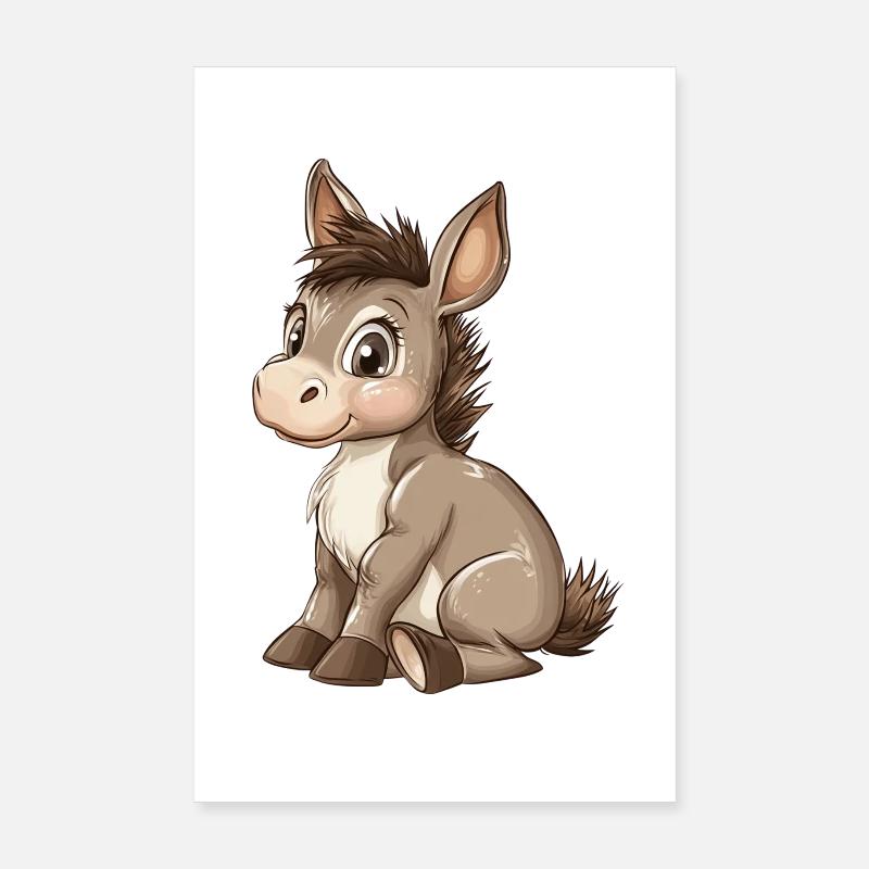 donkey Poster 8" x 12" (20x30 cm)