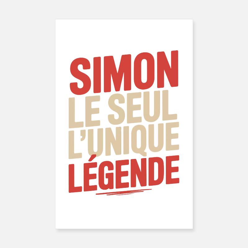 Simon, das einzige einzigartige Legenden-Mann-Geschenk Poster 20x30 cm