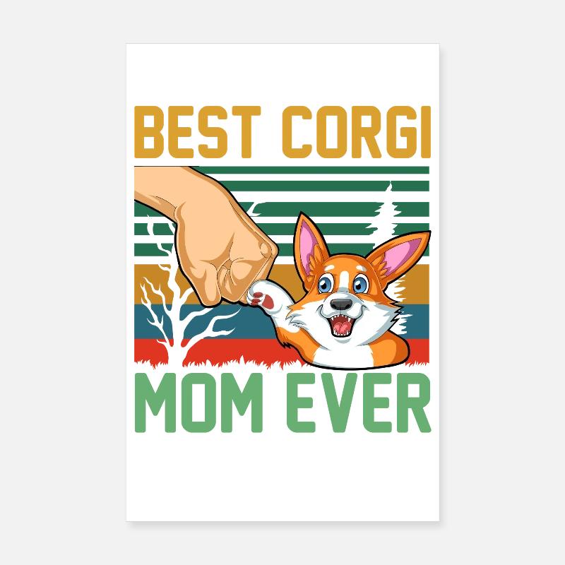 Die beste Corgi-Mama aller Zeiten – Muttertags-Special Poster 20x30 cm