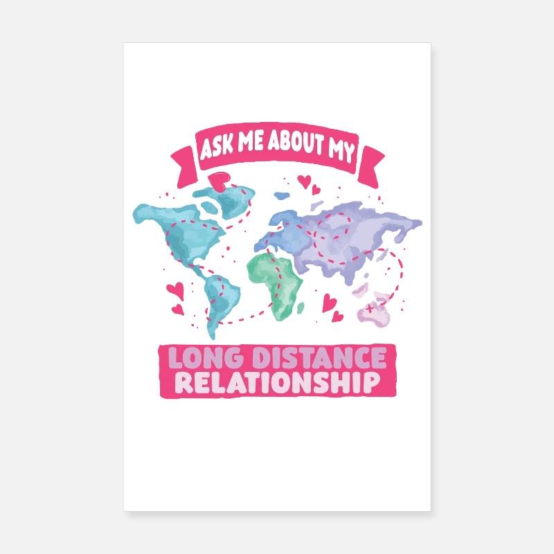Relation à distance Poster 20 x 30 cm