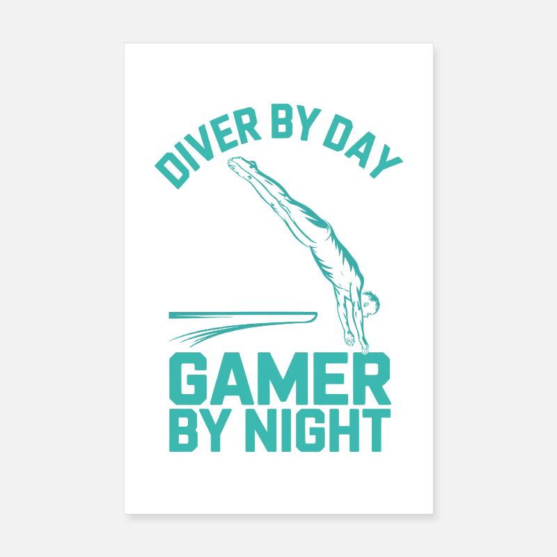 Diving diving board Poster 8" x 12" (20x30 cm)