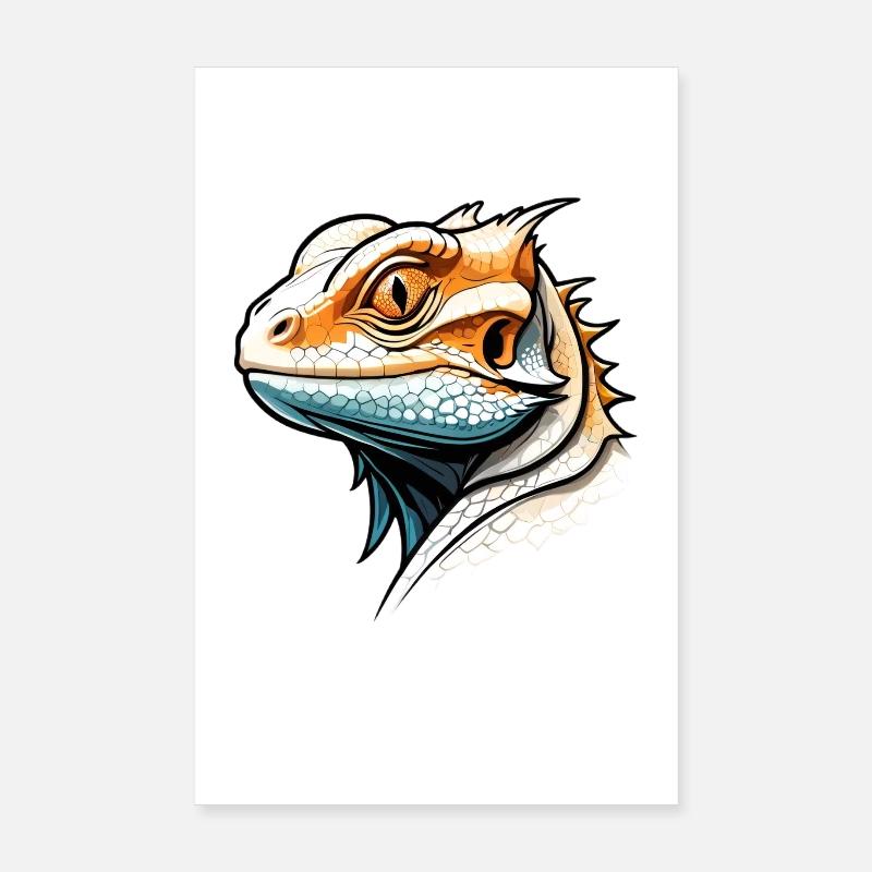 Lizard in comic style Poster 8" x 12" (20x30 cm)