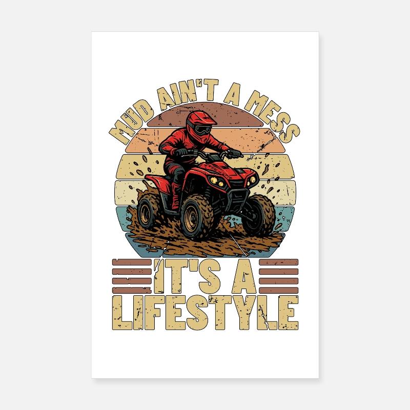 Mud Racing Mud Ain’t A Mess It’s Offroad Vehicles Poster 20 x 30 cm