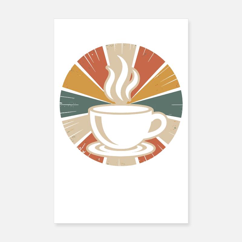 Vintage Kaffee Illustration Poster 20x30 cm