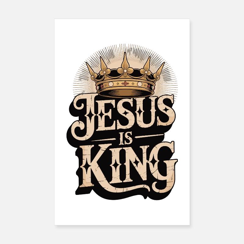 Jesus als König mit Krone Design Poster 20x30 cm