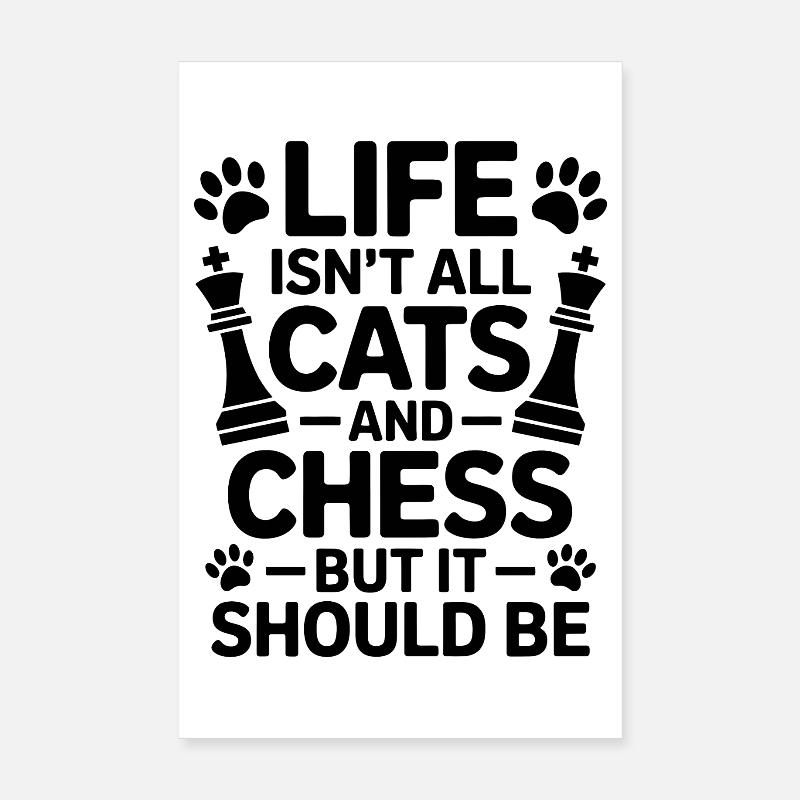 Chess Saying Chat Chess Gift Poster 20 x 30 cm