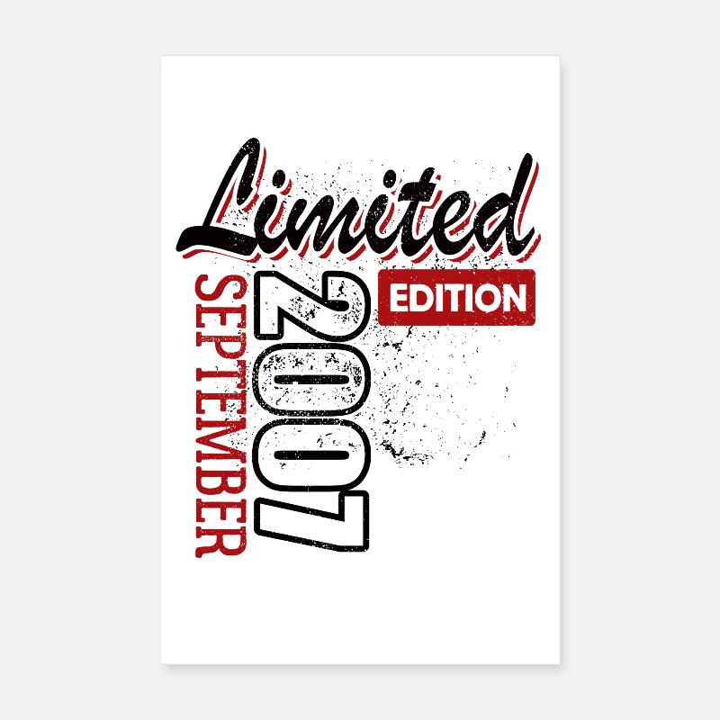 Édition limitée Septembre 2007 Cadeau d’anniversaire Poster 20 x 30 cm