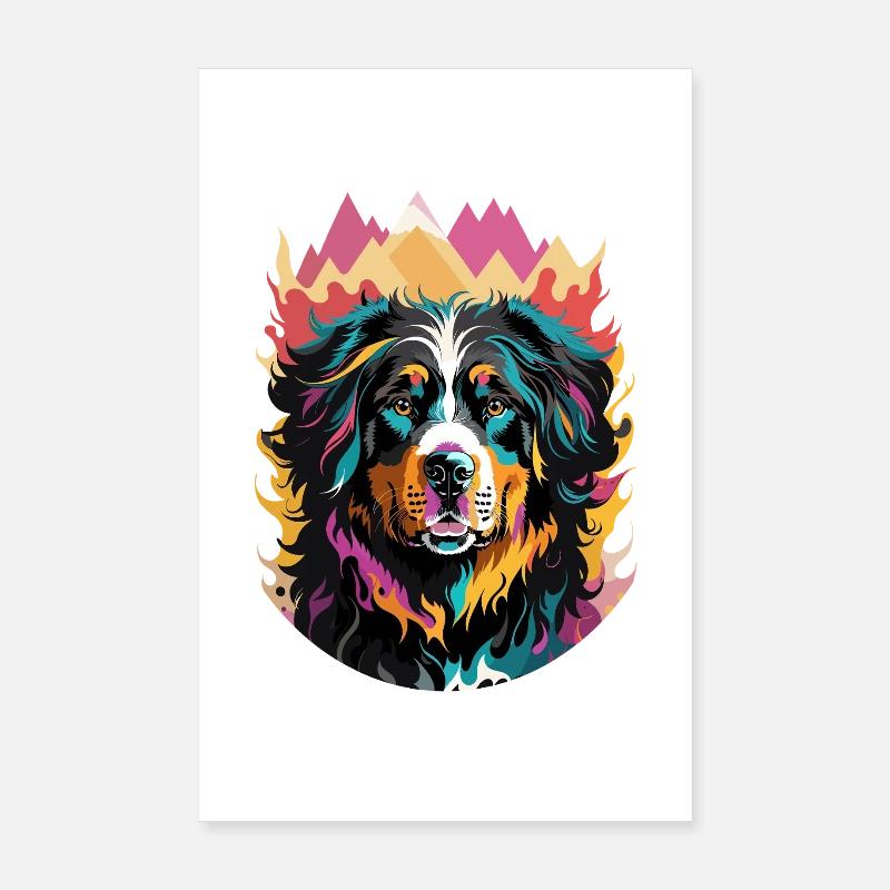 Bouvier Bernois Mignon Amour Chiens et Couleurs Poster 20 x 30 cm