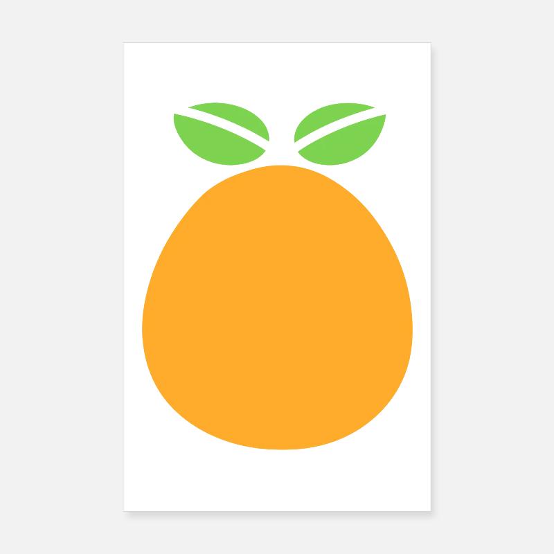 Design Graphique Orange Fruit avec Mangue Poster 20 x 30 cm
