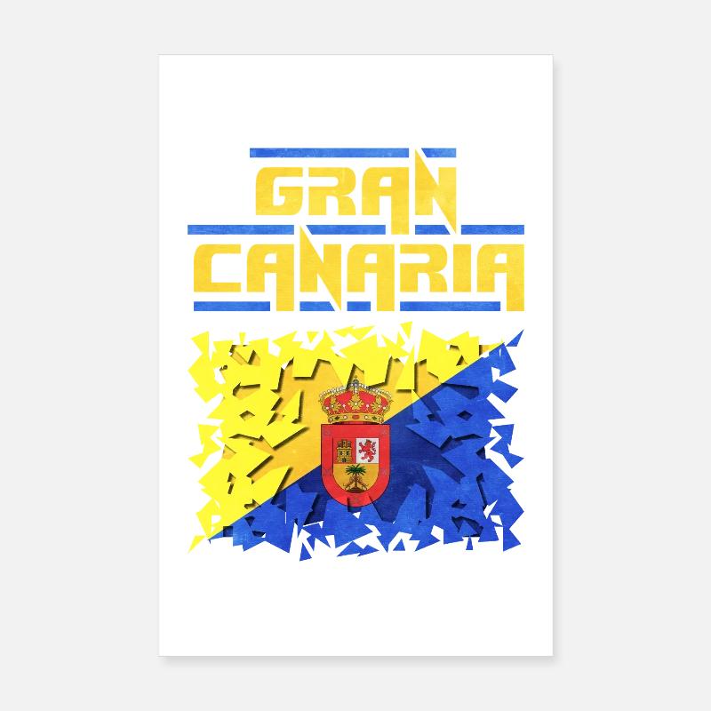 Puzzle de conception du drapeau de Gran Canaria Poster 20 x 30 cm