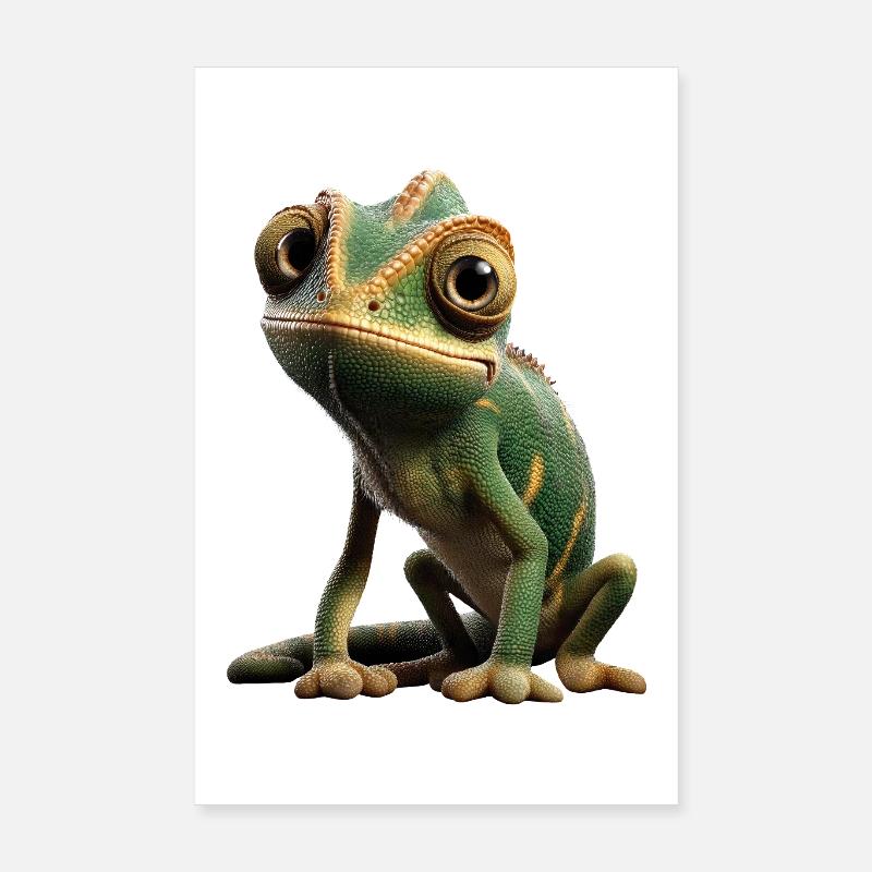 Caméléon Lézard Reptile Caméléon Iguane Lézard Poster 20 x 30 cm